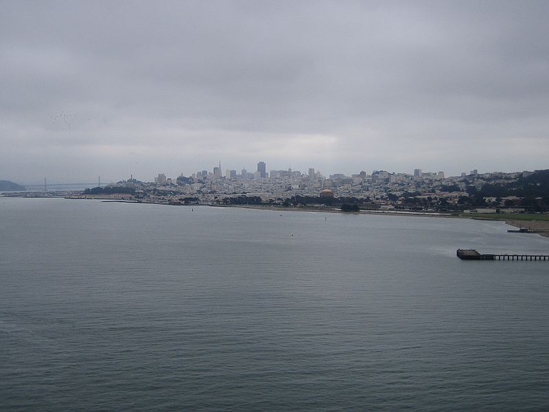 San Francisco set fra Golden Gate Bridge