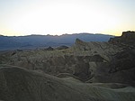 Death Valley- Udsigt fra Zabriskie point, ved solnedgang