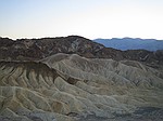 Death Valley- Udsigt fra Zabriskie point, ved solnedgang