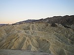 Death Valley- Udsigt fra Zabriskie point, ved solnedgang