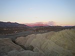 Death Valley- Udsigt fra Zabriskie point, ved solnedgang