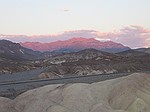 Death Valley- Udsigt fra Zabriskie point, ved solnedgang