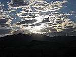 Death Valley- Udsigt fra Zabriskie point, ved solopgang