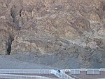 Death Valley, badwater Basin, bemrk skiltet med Sea Level oppe p bjerget